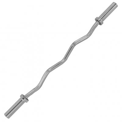 Tunturi Olympische Curlstang Chroom l 120 cm l 375 kg l Ø 50 mm