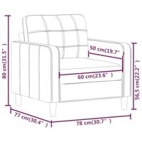 Fauteuil 60 cm kunstleer zwart - thumbnail