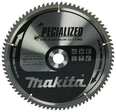 Makita Cirkelzaagblad voor Aluminium | Specialized: Aluminium | Ø 305mm Asgat 30mm 80T - B-33342 - thumbnail