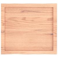 Tafelblad natuurlijke rand 60x50x(2-4) cm eikenhout lichtbruin - thumbnail