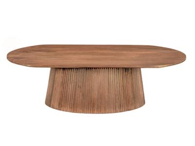 Sohome Ovale Salontafel 'Olav' Mangohout, 120 x 70cm, kleur Lichtbruin