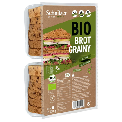 Schnitzer Bread'n toast grainy glutenvrij bio 430 Gram