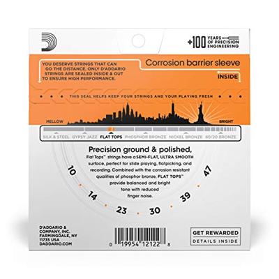 D&apos;Addario EFT15 Flat Tops snaren voor akoestische western gitaar