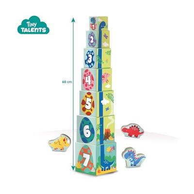 SES Creative Ses stapelblokken toren met dino figuren
