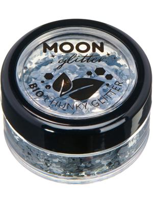 Moon Creations grote glittervlokken bio 3 gr zilver