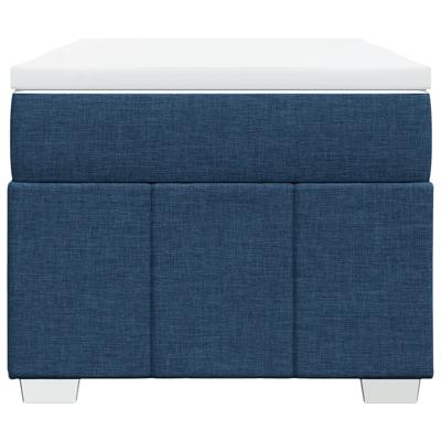 Boxspring met matras stof blauw 90x190 cm - thumbnail