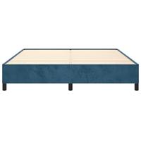 Bedframe zonder matras 180x200 cm fluweel donkerblauw - thumbnail