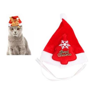 Huisdier hoofddeksels kerst hoofdband Hood Hat kleine en middelgrote kat hond GLB (rode kerstboom)