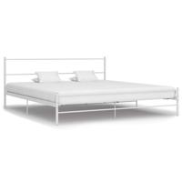 Bedframe metaal wit 160x200 cm - thumbnail