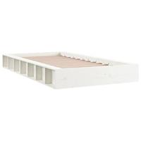 Bedframe massief hout wit 90x200 cm - thumbnail