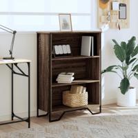 Boekenkast 80x31x106 cm bewerkt hout bruin eikenkleurig - thumbnail