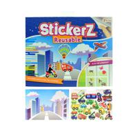 StickerZ stickerboek verschillende voertuigen met herbruikbare (raam) stickers - thumbnail