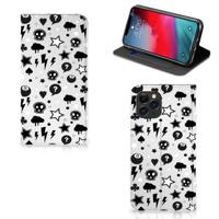 Mobiel BookCase Apple iPhone 11 Pro Silver Punk - thumbnail