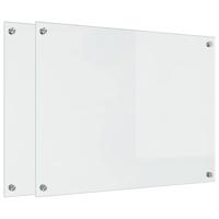 VidaXL Keuken achterwand 2 pcs doorzichtig 80 x 60 cm gehard glas - thumbnail