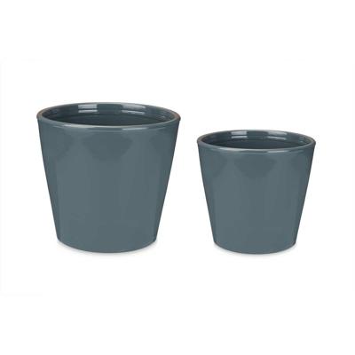 Pottenset Ibergarden Antraciet Klei Ø 22 cm Ø 28 cm 28 x 27 x 28 cm 2 Onderdelen