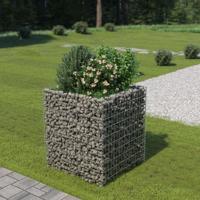 VidaXL Gabion plantenbak verhoogd 90x90x100 cm gegalvaniseerd staal - thumbnail
