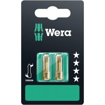 Wera 05073373001 855/1 TH SB SiS Kruis-bit Aandrijving: 1/4 (6,3 mm) Uitvoering: Kruiskop Pozidriv PZ 1, PZ 2, PZ 3 25 mm