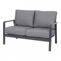 Mai Tai 2-persoons loungebank aluminium antraciet - thumbnail