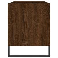 Platenkast 85x38x48 cm bewerkt hout bruin eikenkleur - thumbnail