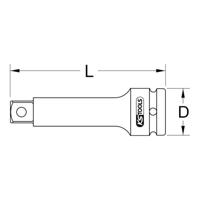 KS Tools 515.1136 515.1136 Dopsleutelverlenging Aandrijving 1/2 (12.5 mm) 250 mm 1 stuk(s) - thumbnail