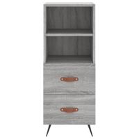 Dressoir 34,5x34x90 cm bewerkt hout grijs sonoma eikenkleurig - thumbnail