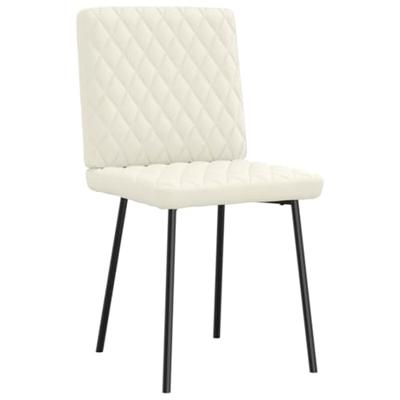 Eetkamerstoelen 2 st fluweel crmekleurig