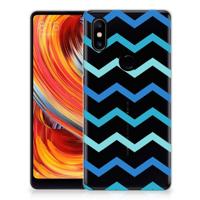 Xiaomi Mi Mix 2s TPU bumper Zigzag Blauw - thumbnail