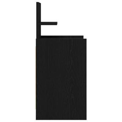 Nachtkastje met 2 lades 38x34x80 cm zwart