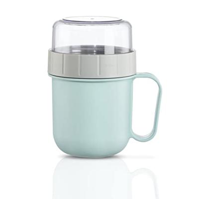 Xavax Mueslibeker To Go Met Topping-deel 2 Vakken 500 + 200 Ml Pastelbl./gr.