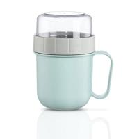 Xavax Mueslibeker To Go Met Topping-deel 2 Vakken 500 + 200 Ml Pastelbl./gr. - thumbnail