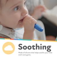 Set van 3 eerste lepeltjes voor baby's - NUBY - Siliconen - Vanaf 6 maanden - Blauw / Rood / Groen - thumbnail