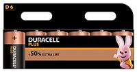 Duracell Plus Power Alkalinebatterijen, type D, 6 stuks - thumbnail