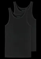 2-Packheren hemden 95/5 - Witte en zwarte Biologisch katoenen mannen onderhemden - thumbnail