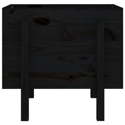 Plantenbak 62x50x57 cm massief grenenhout zwart