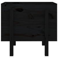 Plantenbak 62x50x57 cm massief grenenhout zwart - thumbnail