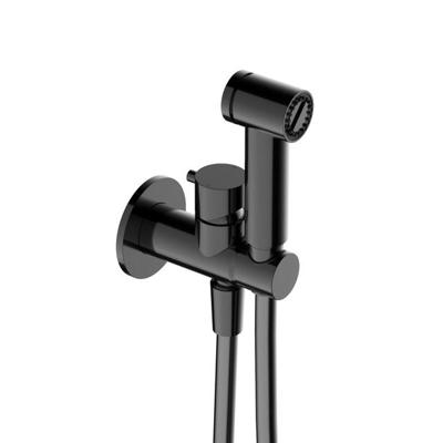 Hotbath Mate Afbouwdeel Mengkraan knijphanddouche houder met mengkraan gepolijst zwart PVD KHDS3EXTPBP
