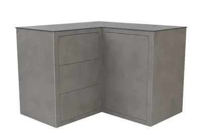 Passion Grills | Buitenkeuken Module Kerafina | Kast Hoog Hoek 1-deurs + 3 Lades