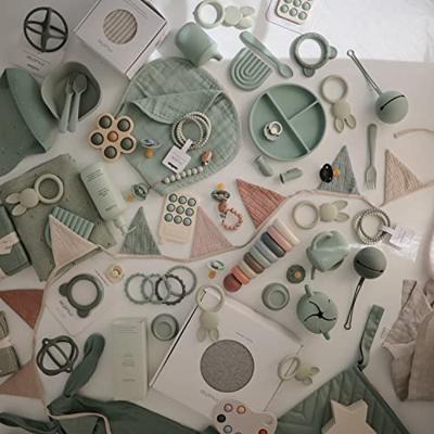 Siliconen fopspeenhouder MUSHIE groen