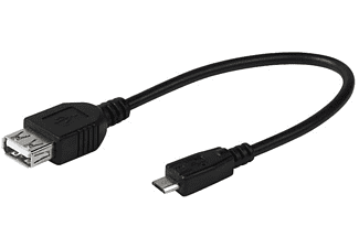 Vivanco CAM 17 OTG USB 2.0 adapterkabel (micro USB - USB/OTG host-functie) zwart