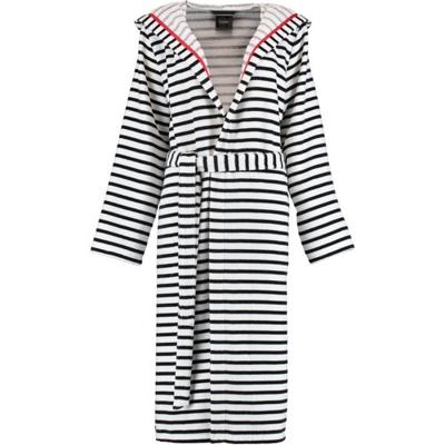 Cawö Cawö Dames Badjas met Capuchon 1243 Schwarz-weiss 42