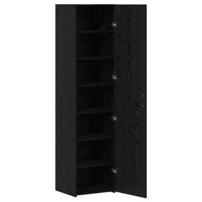Hoge kast 2 pcs Zwart Eiken 45 x 42,5 x 185 cm