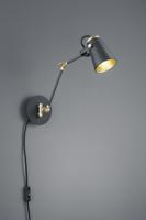 Trio Design wand leeslampEdward zwart met goud - 208870132 - thumbnail
