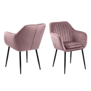 Sohome Eetkamerstoel 'Albin' Velvet, kleur Dusty Rose Sohome Eetkamerstoel 'Albin' Velvet, kleur Dusty Rose
