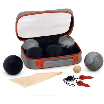 Jeu-de-boulesset Zwart Zilverkleurig Staal (6 Stuks)