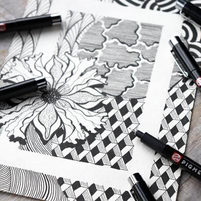 Talens • pigment fineliner set compleet, 6 stuks