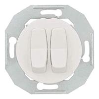 ELSO serieschakelaar WDE011016 met centrale plaat wit Renova Wit 1 stuk(s) - thumbnail