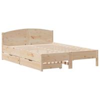 Bedframe zonder matras massief grenenhout 150x200 cm - thumbnail