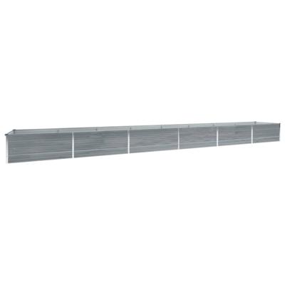 Plantenbak verhoogd 600x80x45 cm gegalvaniseerd staal grijs