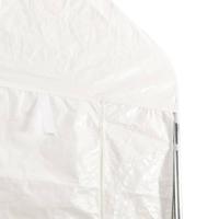 Prieel met dak 13,38x5,88x3,75 m polyetheen wit - thumbnail