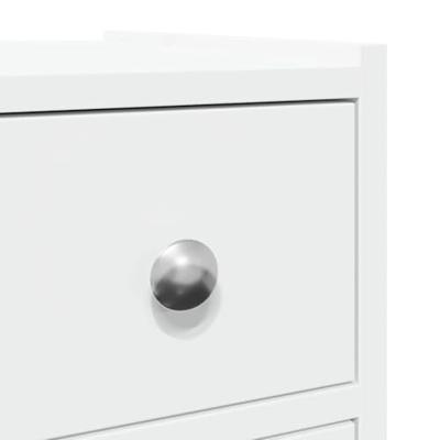 Badkamerkast smal met wielen bewerkt hout wit Badkamerkast smal met wielen bewerkt hout wit